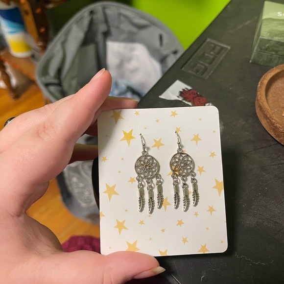 Dream Catcher Earrings - Picture 2 of 3